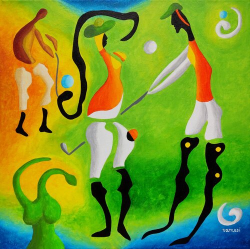 Golf after the rain No.4 by Peter Vamosi, Painting for Sale on Select
