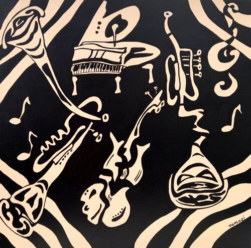 Crazy music 3. by Peter Vamosi, Painting for Sale on Select