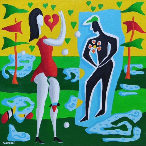 Declaration of love by Peter Vamosi, Painting for Sale on Select