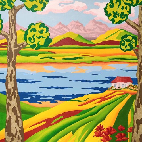 Valley of Peace (On Commission) von Peter Vamosi, Malerei kaufen auf Select