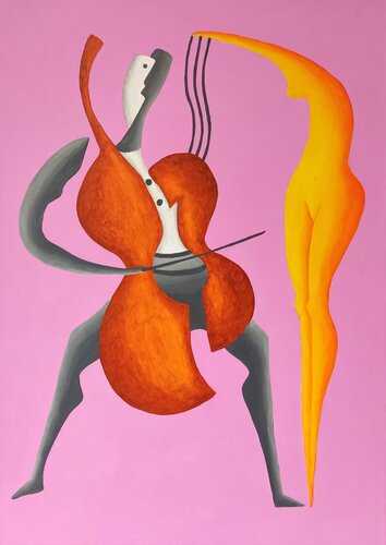 Love song 2. by Peter Vamosi, Painting for Sale on Select