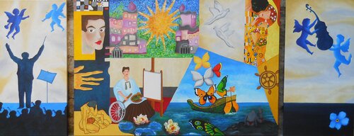 Homage to the Masters - Triptych (On Commission) von Peter Vamosi, Malerei kaufen auf Select