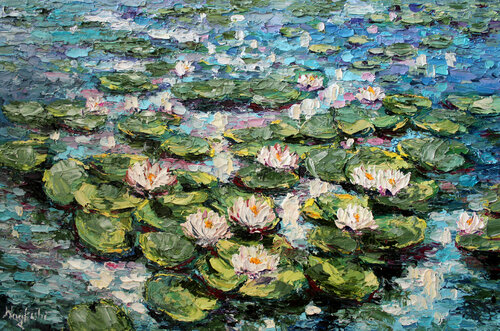 Water Lilies by Haykuhi Khachatryan, Painting for Sale on Select