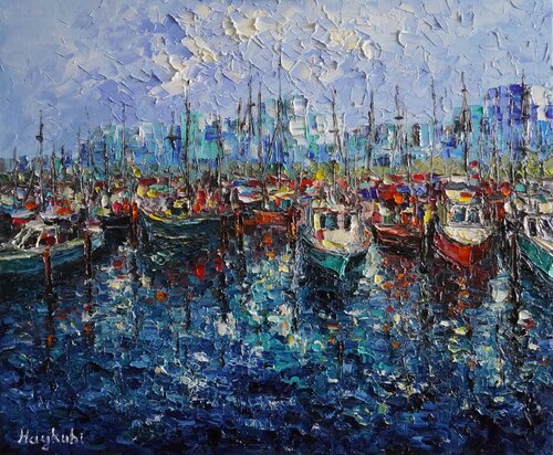 Harbour by Haykuhi Khachatryan, Painting for Sale on Select
