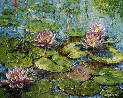Water Lily Pond by Haykuhi Khachatryan, Painting for Sale on Select