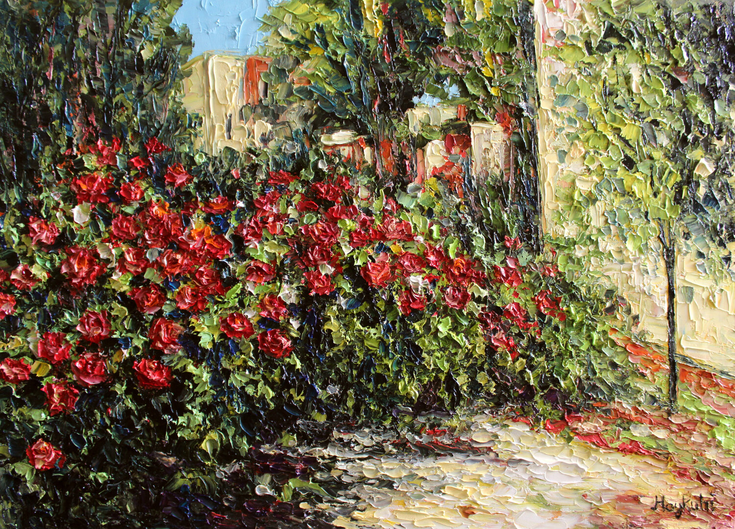 The Yard Haykuhi Khachatryan Original painting for sale