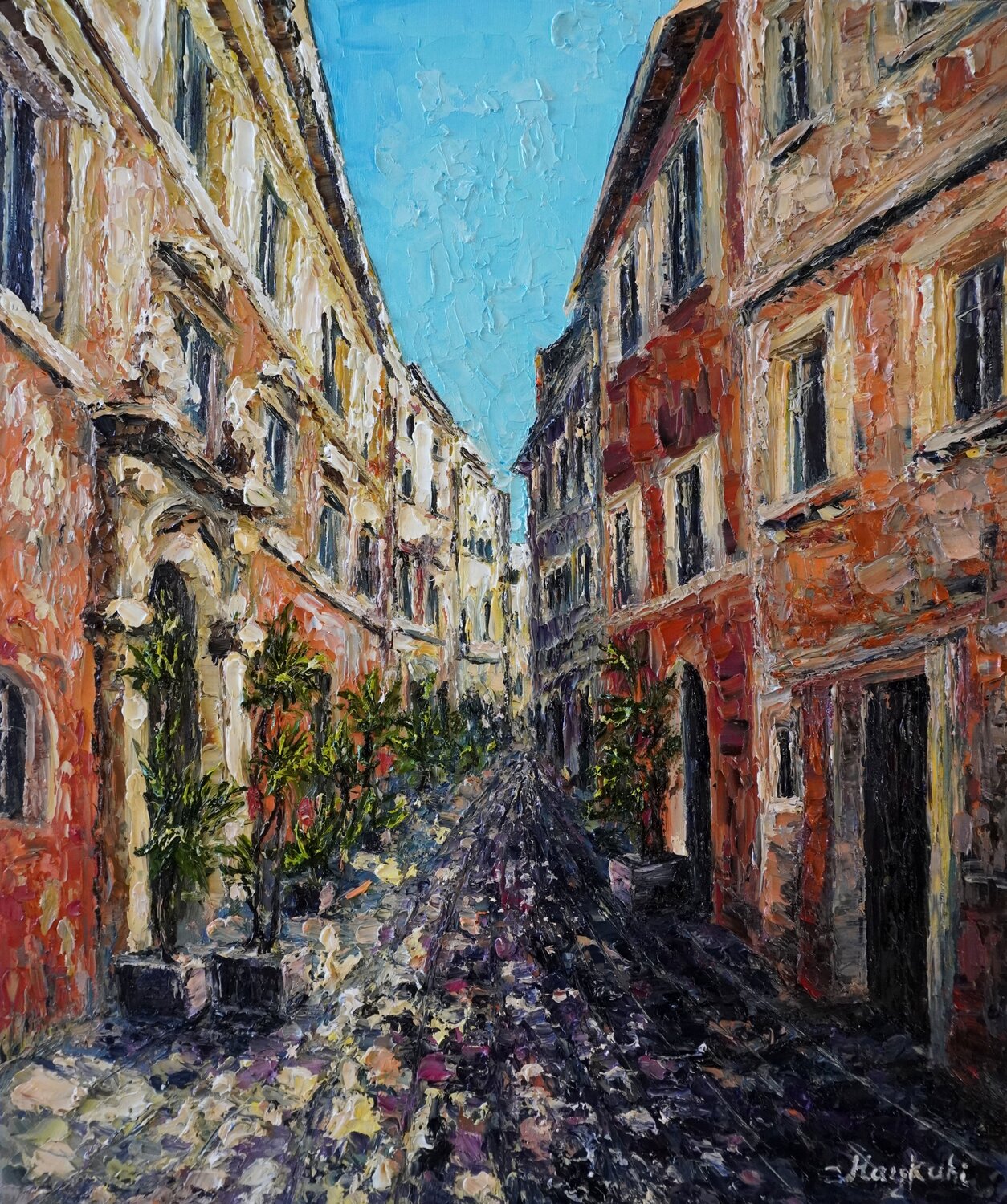 A street in Rome Haykuhi Khachatryan Original painting for sale