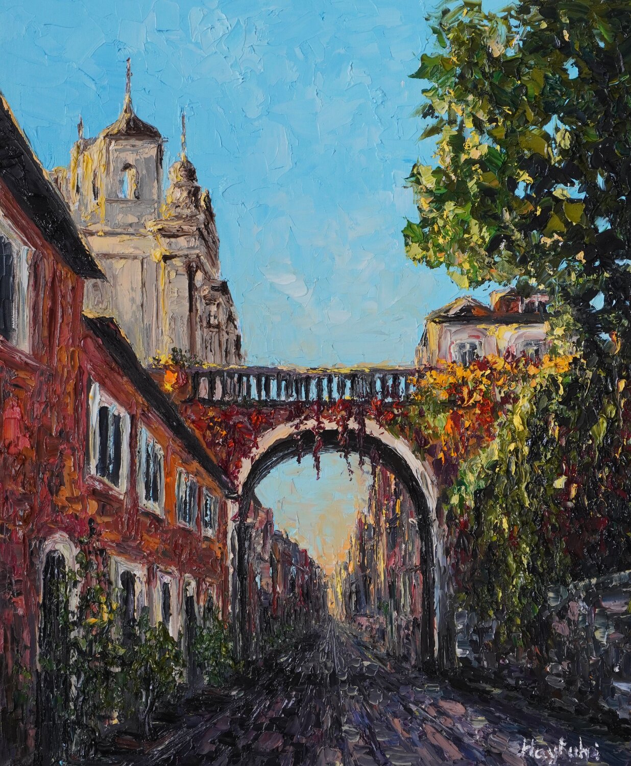 Old bridge in Rome Haykuhi Khachatryan Original painting for sale