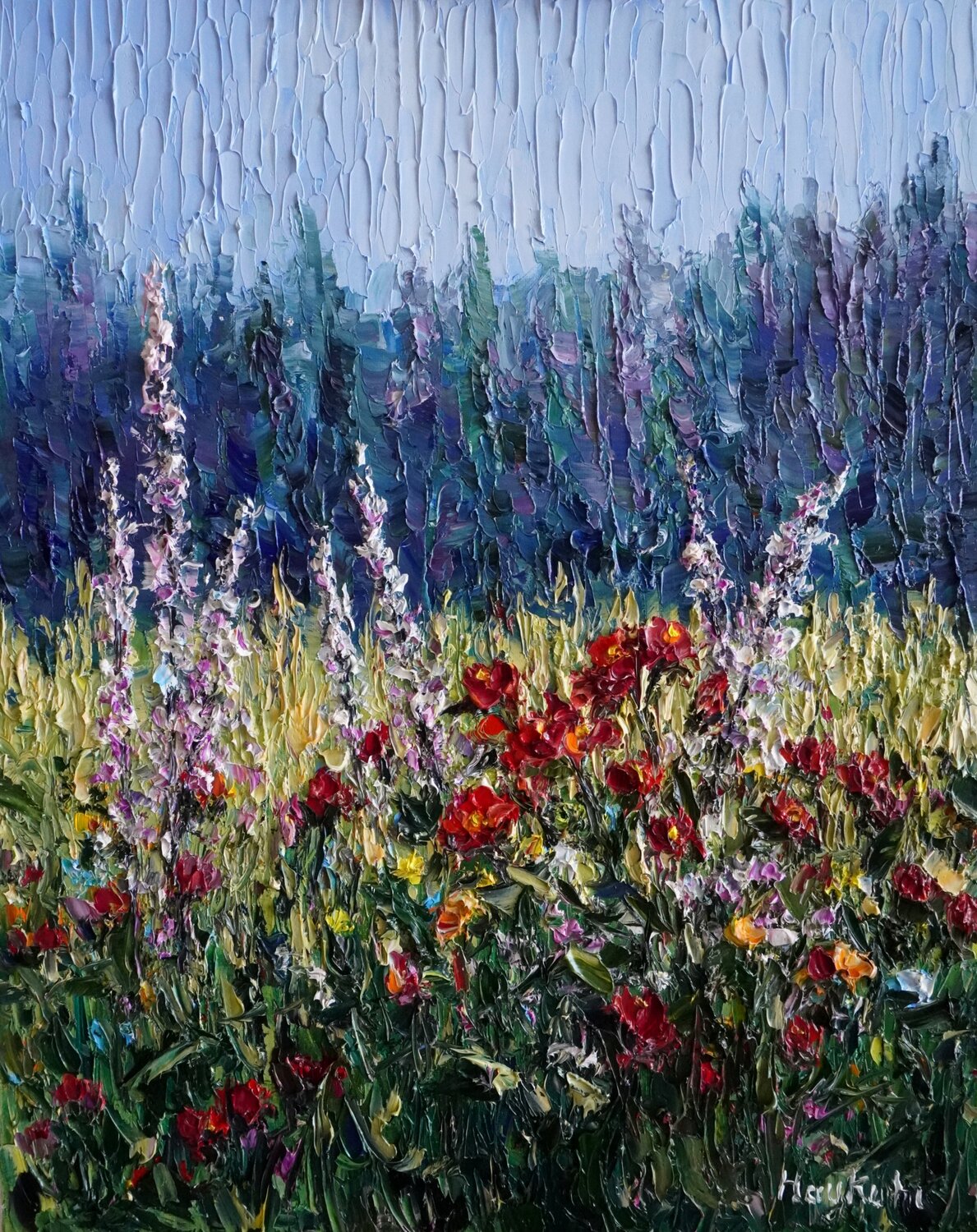 Field flowers Haykuhi Khachatryan Original painting for sale