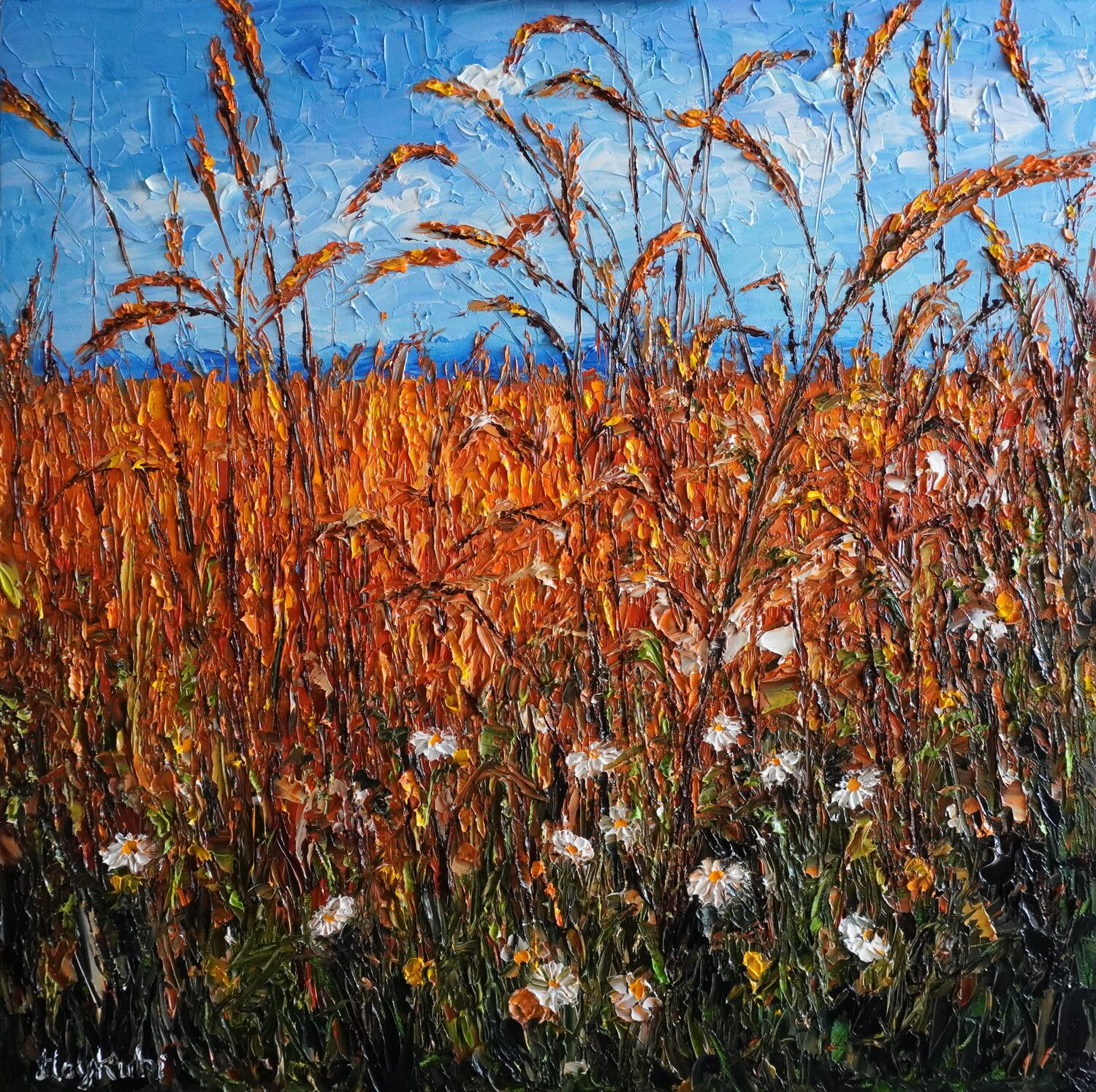 Wheat field Haykuhi Khachatryan Original painting for sale