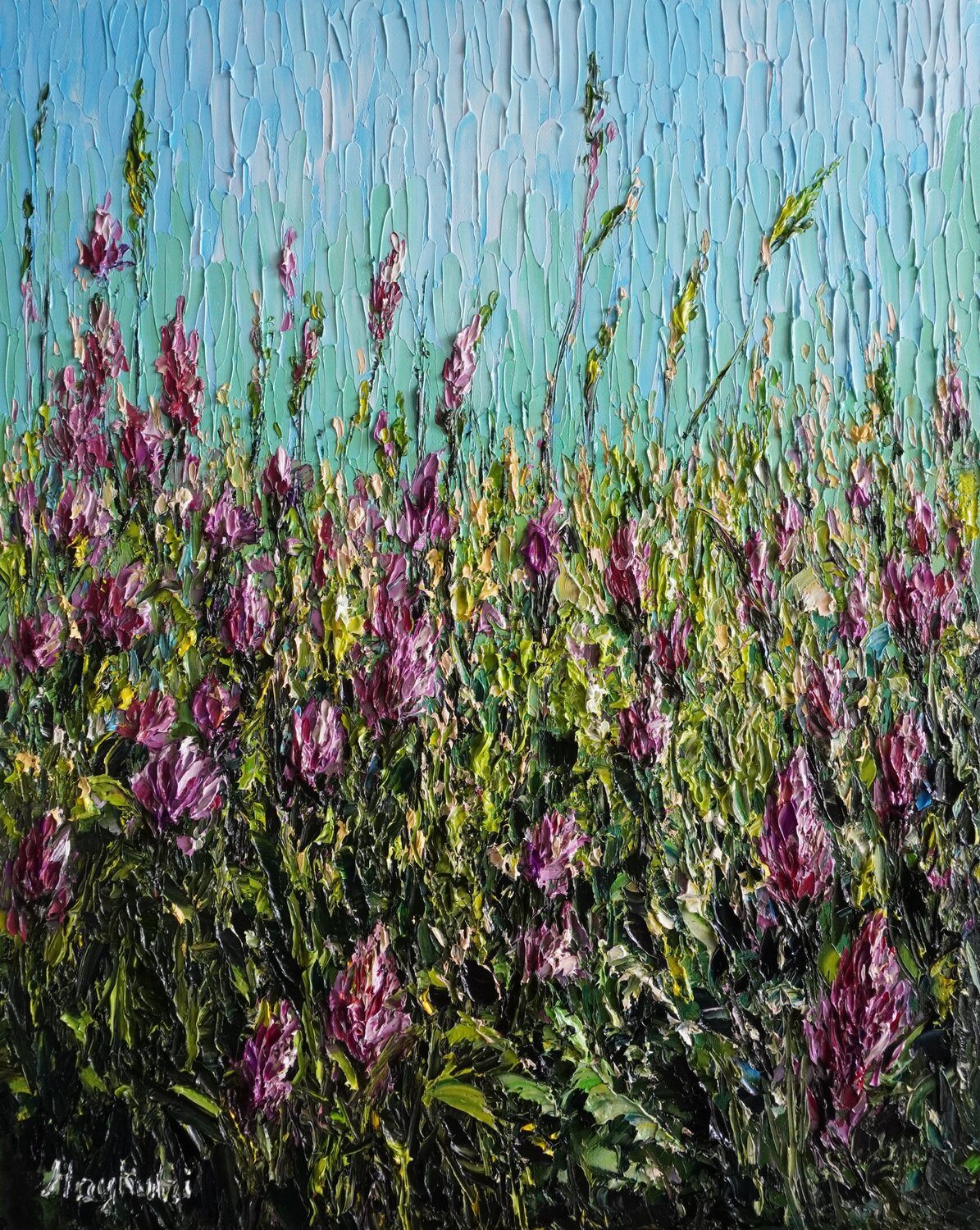 Field of wildflowers Haykuhi Khachatryan Original painting for sale