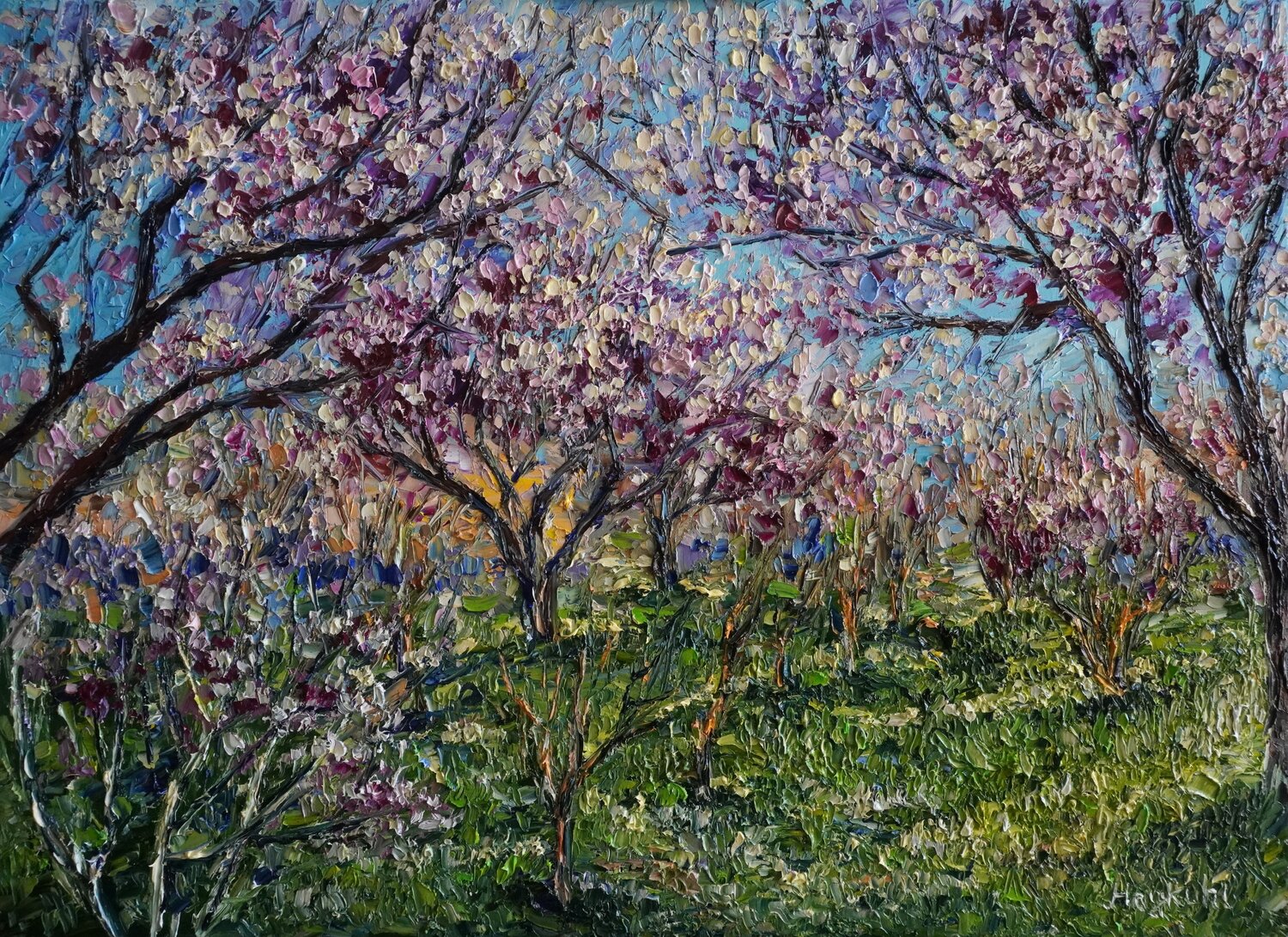 Spring garden Haykuhi Khachatryan Original painting for sale