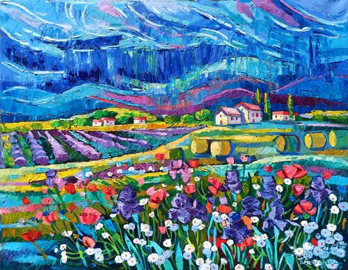 One rainy day With Gogh by Vanya Georgieva, Painting for Sale on Select