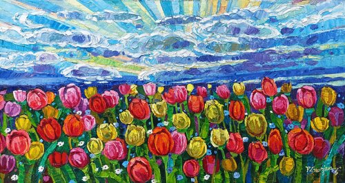 Tulips by Vanya Georgieva, Painting for Sale on Select