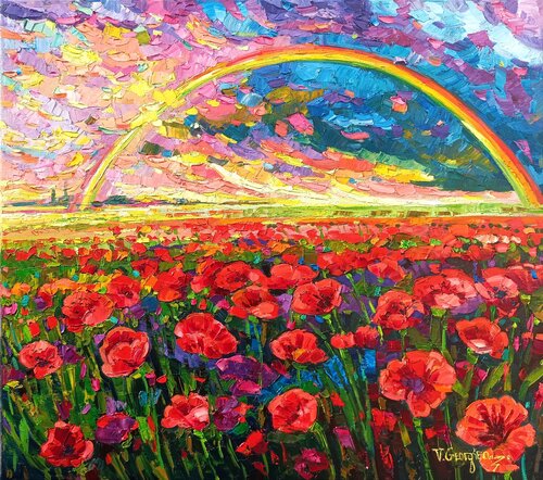 Lavender into the light by Vanya Georgieva, Painting for Sale on Select