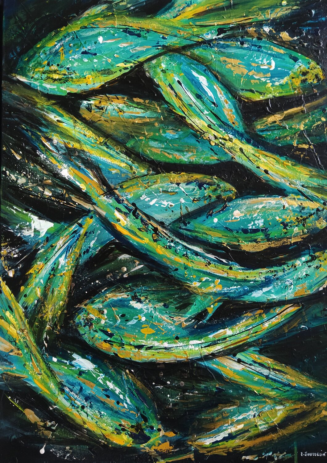 Profondeurs Sylvie Jousselin Original painting for sale
