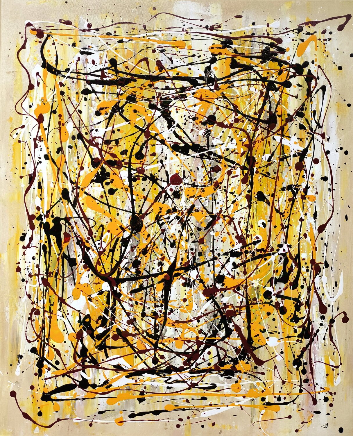 Sur un air de Pollock 2 Sylvie Jousselin Original painting for sale