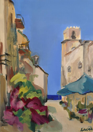 Chiesa di Santa Maria / Cefalú by Kerstin Grobler, Painting for Sale on Select