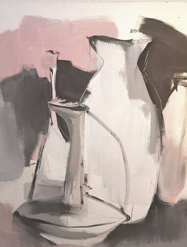 Stillleben in Weiß by Kerstin Grobler, Painting for Sale on Select