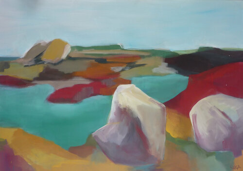 CoteRose 5 by Kerstin Grobler, Painting for Sale on Select
