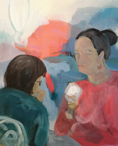 Cafe Crema by Kerstin Grobler, Painting for Sale on Select
