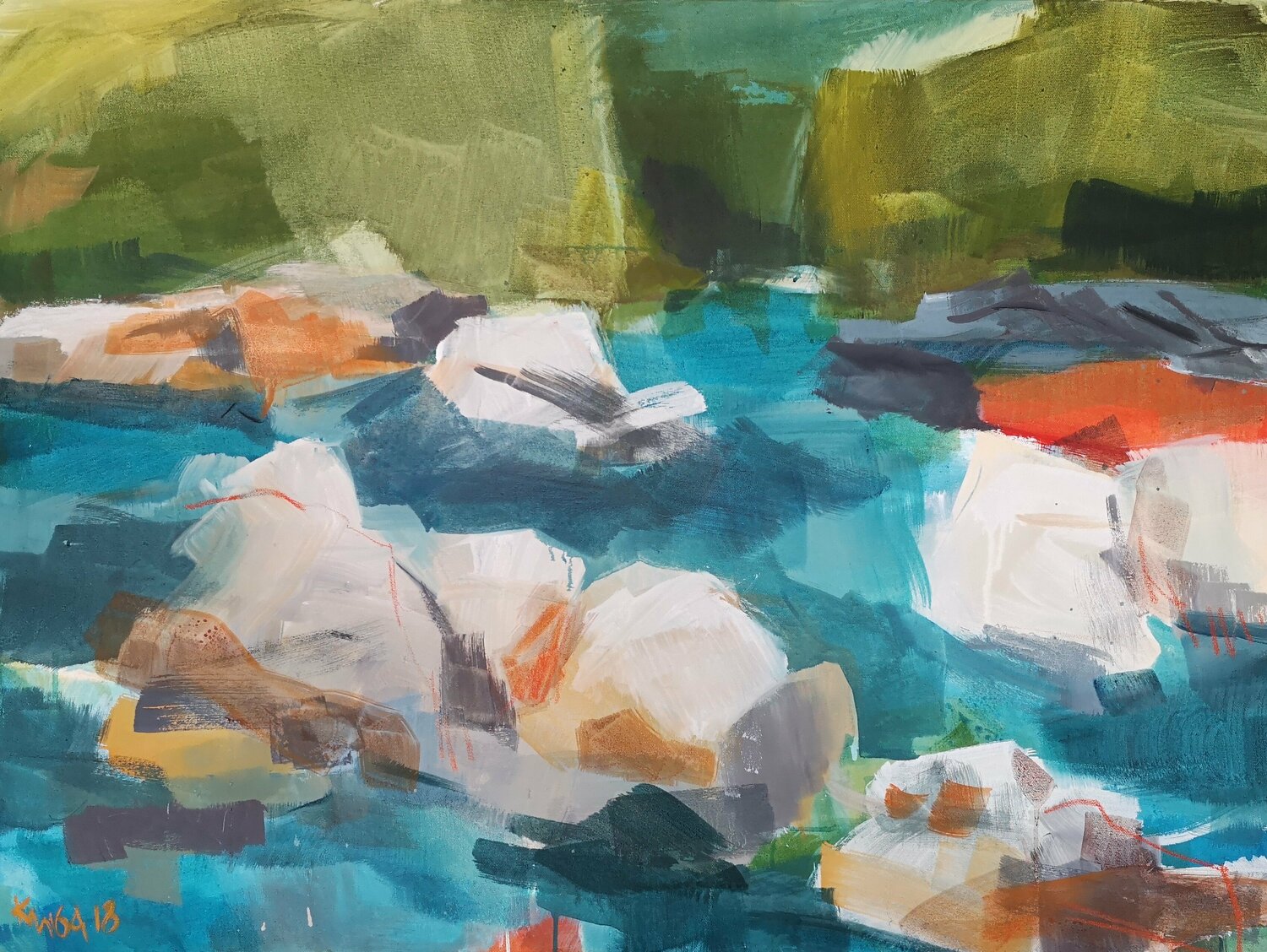 NordLand 5 Kerstin Grobler Original painting for sale