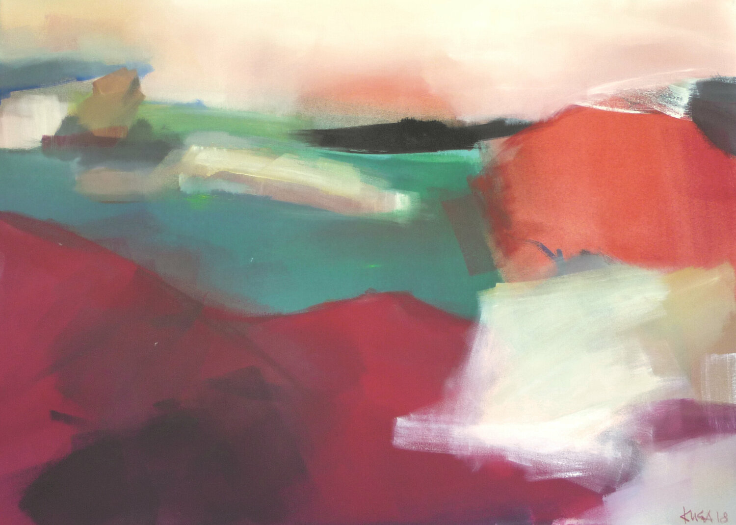 CoteRose 6 Kerstin Grobler Original painting for sale