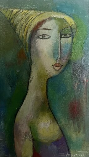 Die Beobachterin by Tigran Sukiasyan, Painting for Sale on Select