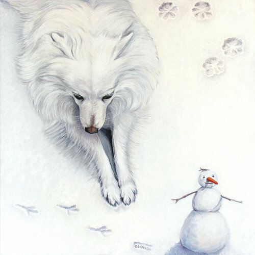 Shades of white and gray by Galia Chuntova, Painting for Sale on Select