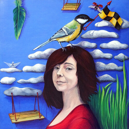 One woman by Galia Chuntova, Painting for Sale on Select