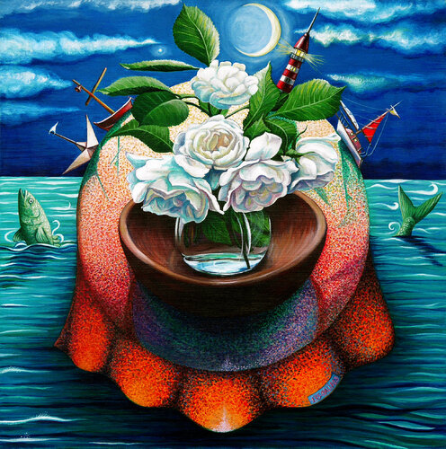 The earth is rounded by Galia Chuntova, Painting for Sale on Select