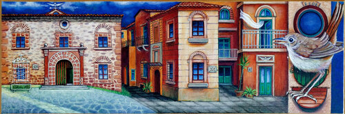 The sky in the windows by Galia Chuntova, Painting for Sale on Select