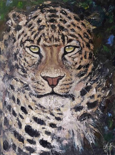 Leopard by Julia (Iuliia) Tokar, Painting for Sale on Select