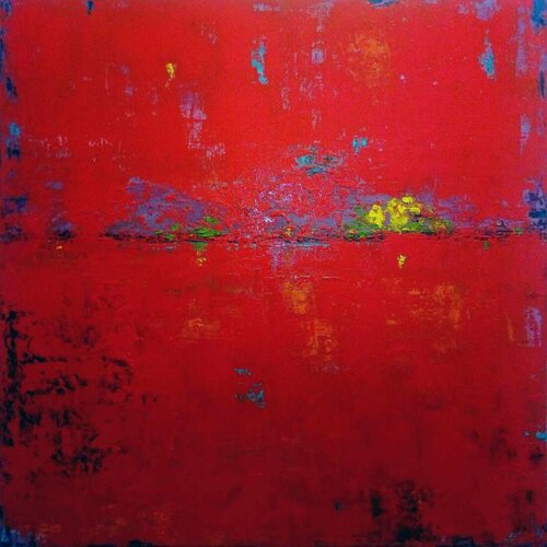 Red sunset by Julia (Iuliia) Tokar, Painting for Sale on Select