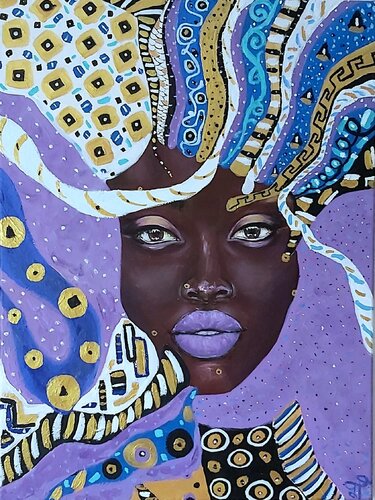 African  Princess by Julia (Iuliia) Tokar, Painting for Sale on Select