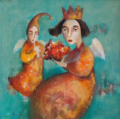 The Song of Angels: Spring will come! by Anna Soghomonyan, Painting for Sale on Select