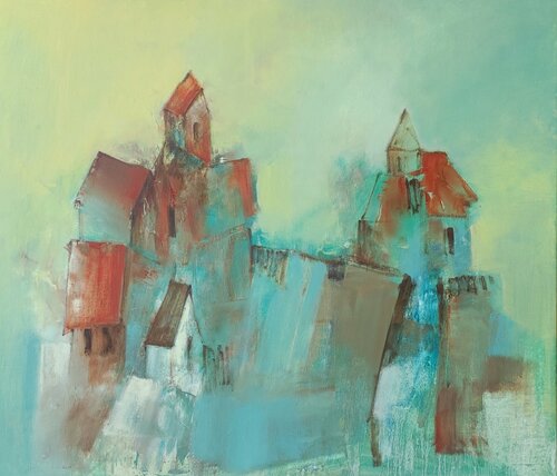 Dream (urban landscape) by Anna Soghomonyan, Painting for Sale on Select