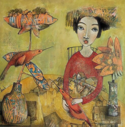 Wonderful World by Anna Soghomonyan, Painting for Sale on Select