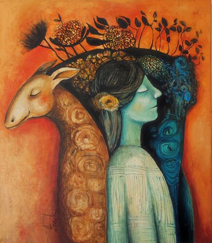 "My tender beast" by Anna Soghomonyan, Painting for Sale on Select