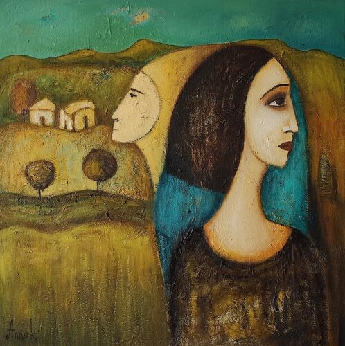 The call of the ancestors by Anna Soghomonyan, Painting for Sale on Select