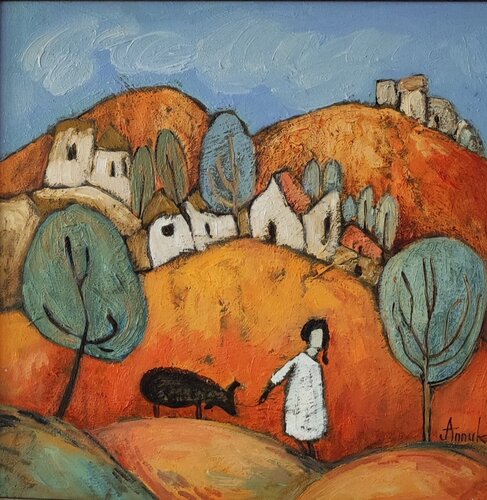"Walking around" by Anna Soghomonyan, Painting for Sale on Select