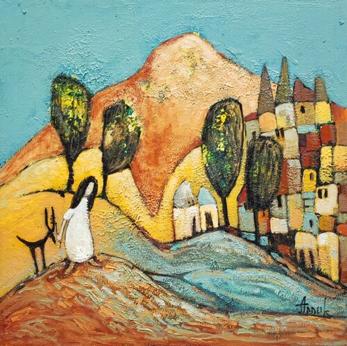 "Girl in a white dress" by Anna Soghomonyan, Painting for Sale on Select