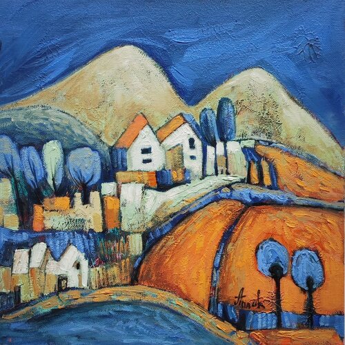 "Happy corner" by Anna Soghomonyan, Painting for Sale on Select