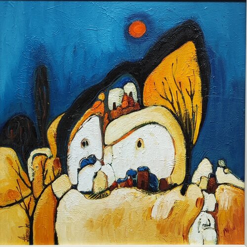 Happy house by Anna Soghomonyan, Painting for Sale on Select