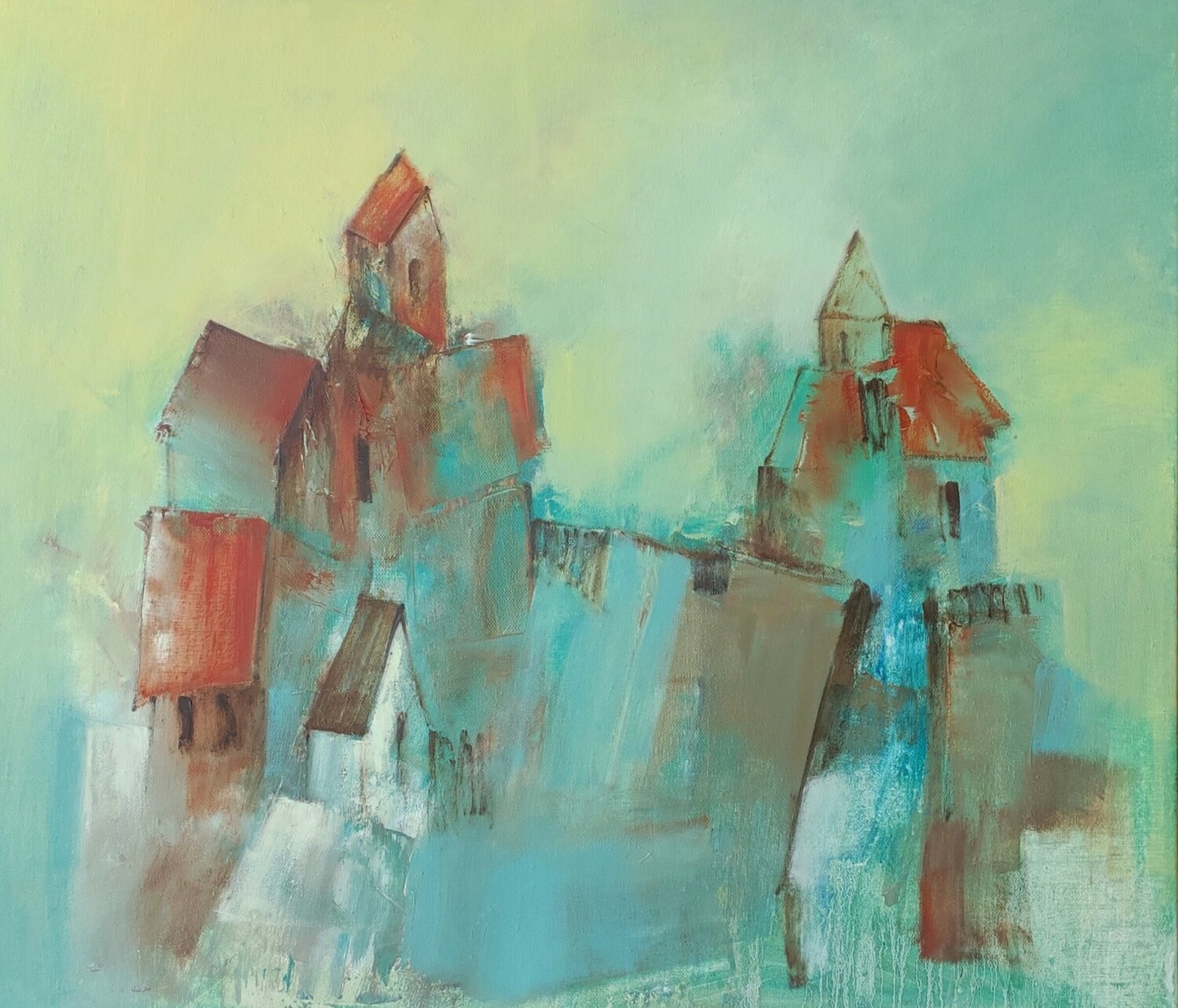 Dream (urban landscape) Anna Soghomonyan Original painting for sale