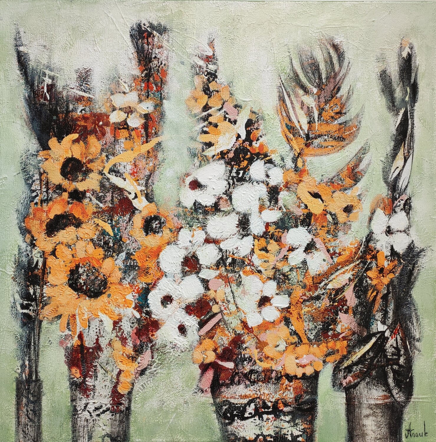 Be happy! Modern still life Anna Soghomonyan Original painting for sale
