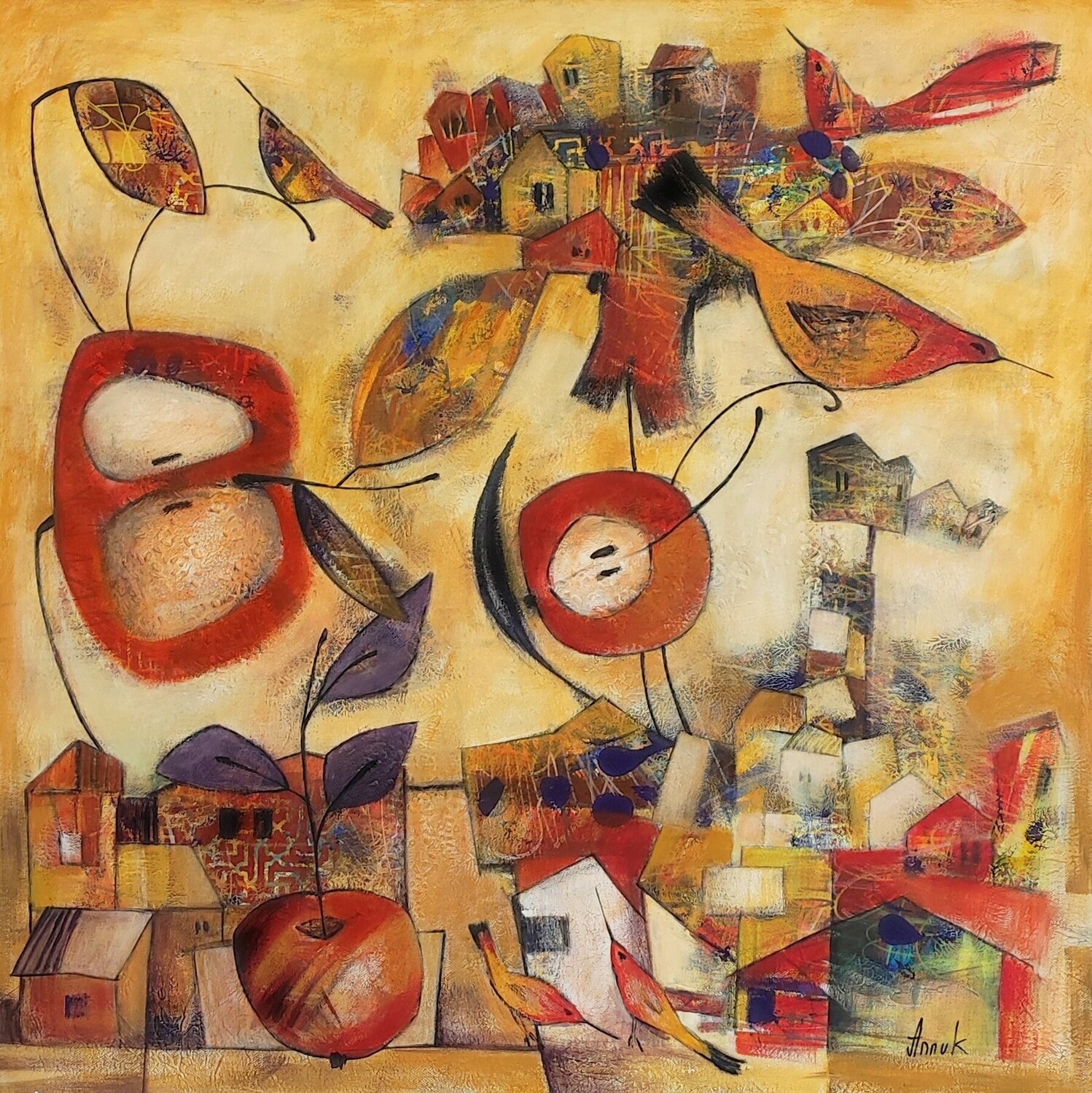 The World Around Anna Soghomonyan Original painting for sale