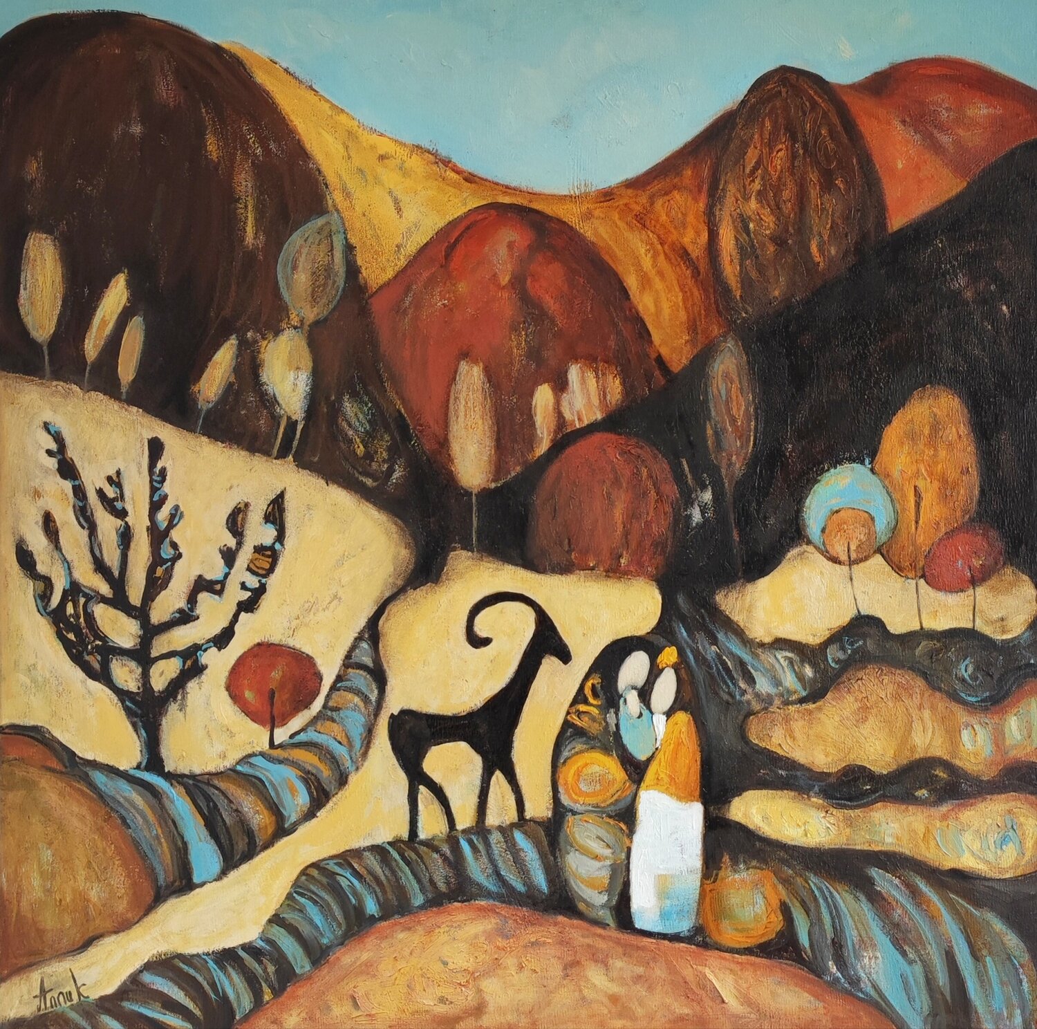 "The legend of mountains" Anna Soghomonyan Original painting for sale