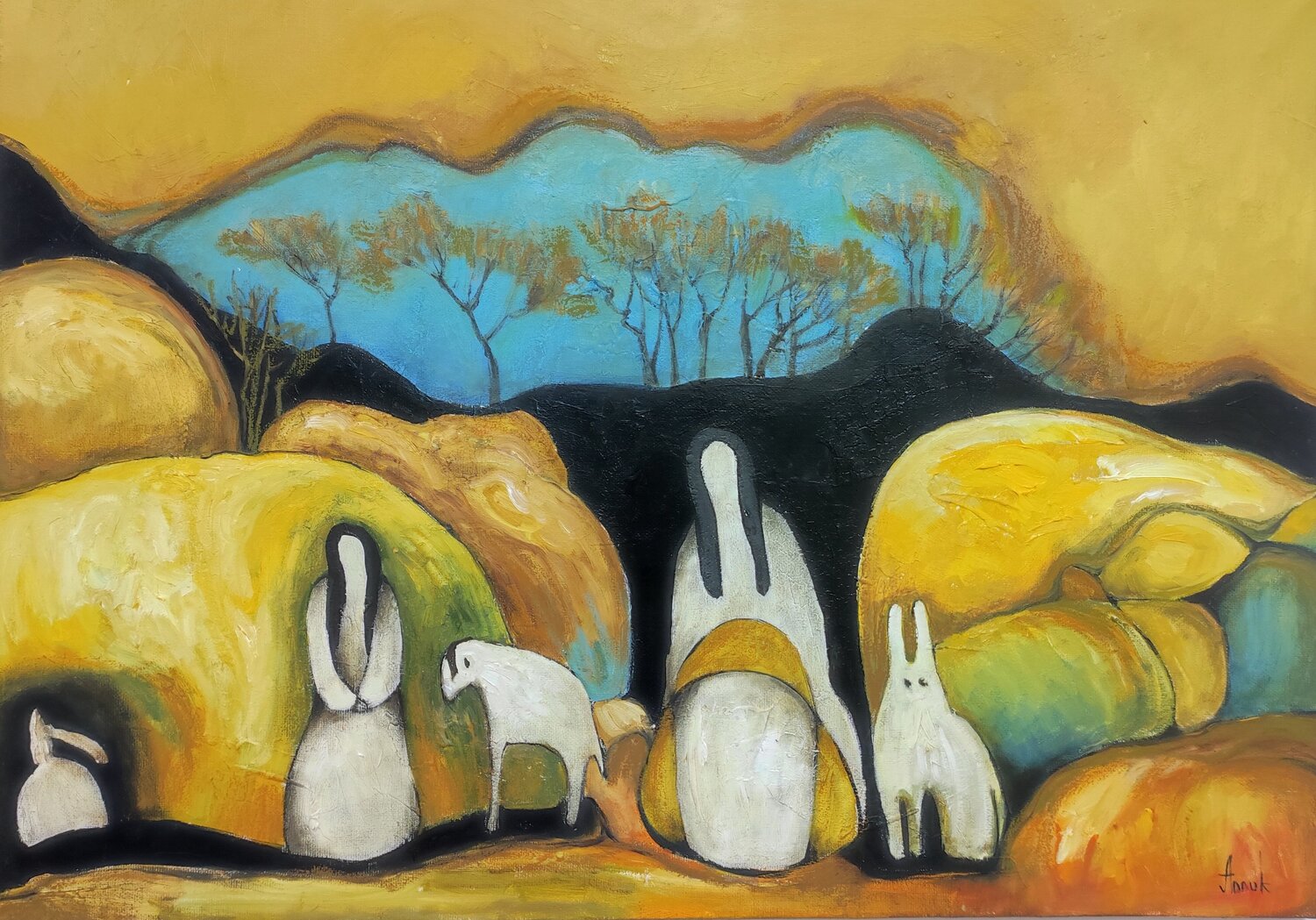 "Friends" Anna Soghomonyan Original painting for sale