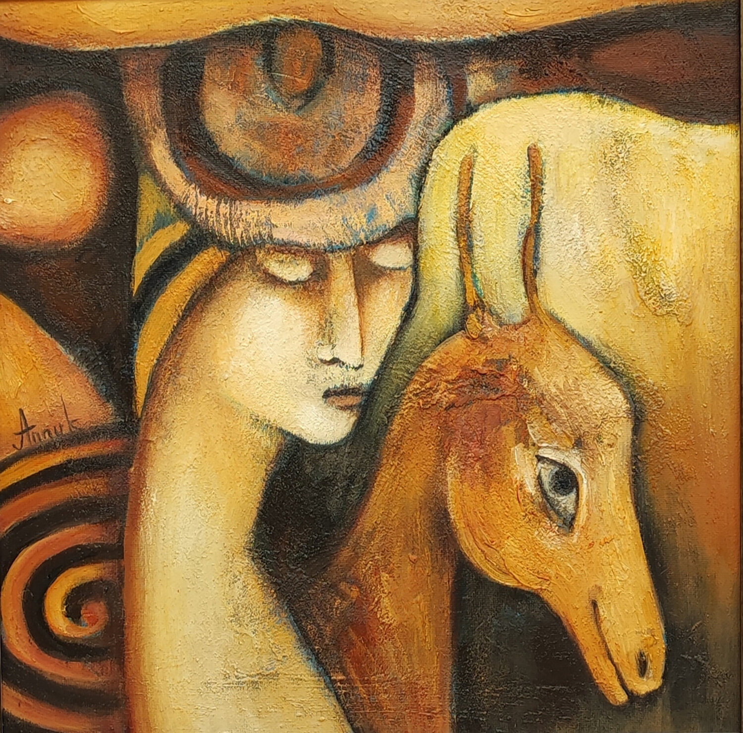 What are you dreaming about? Anna Soghomonyan Original painting for sale